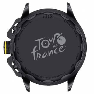 ΡΟΛΟΙ TISSOT  T1354173705100 TISSOT T-Race Cycling 2022 Tour de France Chronograph Black Leather Strap Special Edition