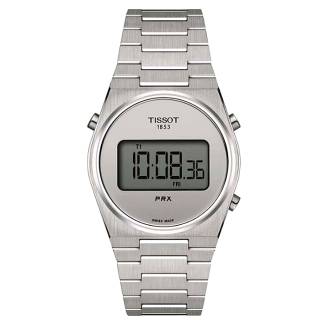 ΡΟΛΟΙ TISSOT  T1372631103000 TISSOT T-Classic PRX Digital Dual Time Chronograph Silver Stainless Steel Bracelet