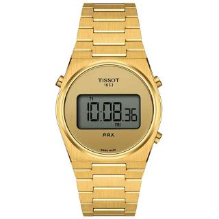 ΡΟΛΟΙ TISSOT  T1372633302000 TISSOT T-Classic PRX Digital Dual Time Chronograph Gold Stainless Steel Bracelet