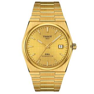 ΡΟΛΟΙ TISSOT  T1374073302100 TISSOT T-Classic PRX Powermatic 80 Automatic Gold Stainless Steel Bracelet