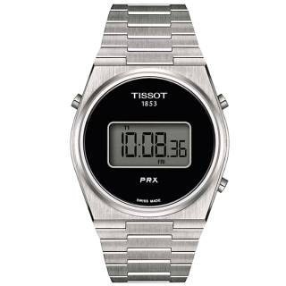 ΡΟΛΟΙ TISSOT  T1374631105000 TISSOT T-Classic PRX Digital Dual Time Chronograph Silver Stainless Steel Bracelet