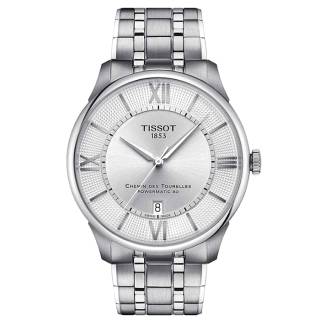 ΡΟΛΟΙ TISSOT  T1394071103800 TISSOT T-Classic Chemin Des Tourelles Powermatic 80 Silver Stainless Steel Bracelet