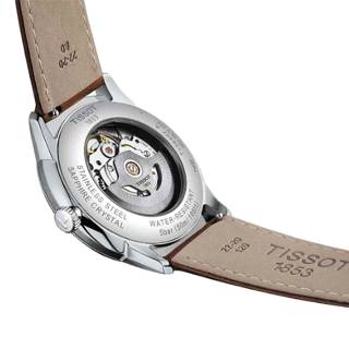 ΡΟΛΟΙ TISSOT T1394071604100 TISSOT T-Classic Chemin Des Tourelles Automatic Brown Leather Strap