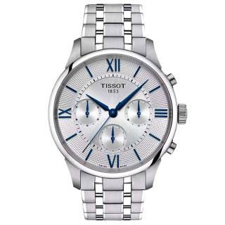 ΡΟΛΟΙ TISSOT  T1394621103800 TISSOT T-Classic Chemin Des Tourelles Automatic Chronograph Silver Stainless Steel Bracelet