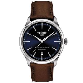 ΡΟΛΟΙ TISSOT T1398071604100 TISSOT T-Classic Chemin Des Tourelles Automatic Brown Leather Strap