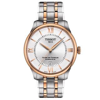 ΡΟΛΟΙ TISSOT  T1398072203800 TISSOT T-Classic Chemin Des Tourelles Automatic Two Tone Stainless Steel Bracelet