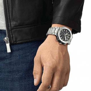 ΡΟΛΟΙ TISSOT  T1414171105101 TISSOT T-Sport T-Race Chronograph Silver Stainless Steel Bracelet