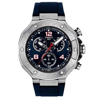 ΡΟΛΟΙ TISSOT  T1414171704700 TISSOT T-Sport T-Race MotoGP Chronograph Blue Silicone Strap 2024 Limited Edition