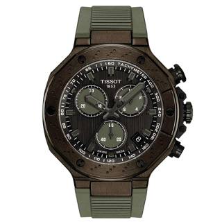 ΡΟΛΟΙ TISSOT  T1414173706102 TISSOT T-Sport T-Race Chronograph Green Silicone Strap