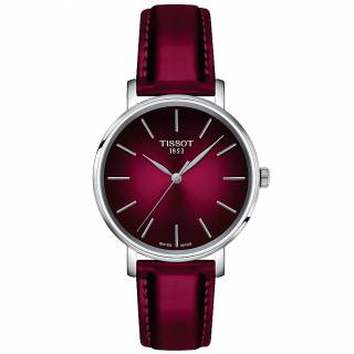 ΡΟΛΟΙ TISSOT T1432101733100 TISSOT  T-Classic Everytime Bordeaux Leather Strap