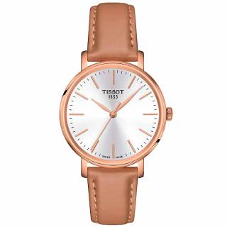 ΡΟΛΟΙ TISSOT  T1432103601100 TISSOT T-Classic Everytime Brown Leather Strap