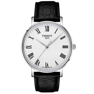 ΡΟΛΟΙ TISSOT  T1434101603300 TISSOT T-Classic Everytime Black Leather Strap