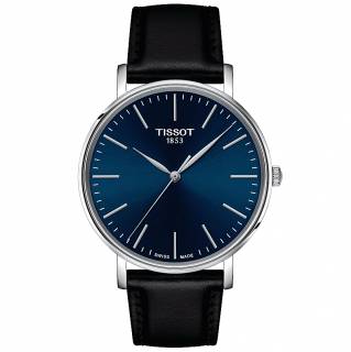 ΡΟΛΟΙ TISSOT  T1434101604100 TISSOT T-Classic Everytime Black Leather Strap