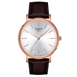 ΡΟΛΟΙ TISSOT  T1434103601100 TISSOT T-Classic Everytime Brown Leather Strap