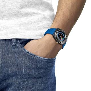 ΡΟΛΟΙ TISSOT  T1454079705701 TISSOT Sideral S Blue Rubber Strap