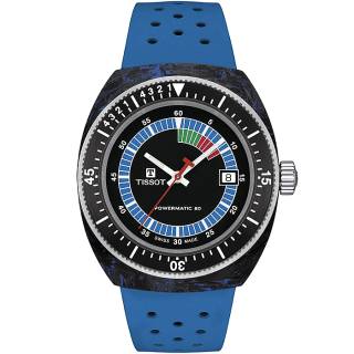 ΡΟΛΟΙ TISSOT  T1454079705701 TISSOT Sideral S Blue Rubber Strap