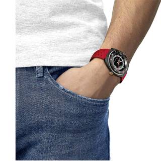 ΡΟΛΟΙ TISSOT  T1454079705702 TISSOT Sideral S Red Rubber Strap