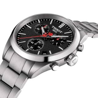 ΡΟΛΟΙ TISSOT  T1504171105101 TISSOT PR100 La Vuelta Chronograph Silver Stainless Steel Bracelet Special Edition Gift Set