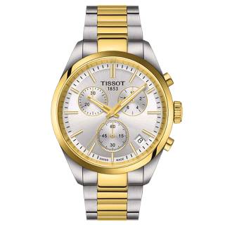 ΡΟΛΟΙ TISSOT  T1504172203100 TISSOT T-Classic PR100 Chronograph Two Tone Stainless Steel Bracelet