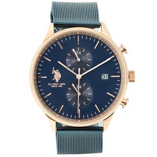 ΡΟΛΟΙ U.S. POLO USP4914RG U.S.Polo Aaron Chronograph Blue Stainless Steel Bracelet