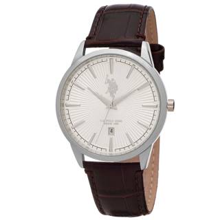 ΡΟΛΟΙ U.S. POLO USP4918WH U.S.POLO Carter Brown Leather Strap