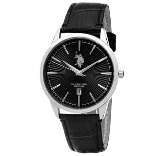 ΡΟΛΟΙ U.S. POLO USP4919BK U.S.POLO Carter Black Leather Strap