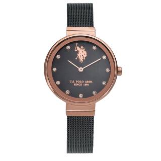 ΡΟΛΟΙ U.S. POLO  USP5626BK U.S. POLO Jane Crystals Black Stainless Steel Bracelet