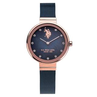 ΡΟΛΟΙ U.S. POLO  USP5627BL U.S. POLO Jane Crystals Blue Stainless Steel Bracelet