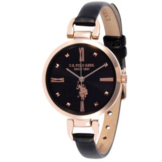 ΡΟΛΟΙ U.S. POLO USP5928BK U.S.Polo Eloise Black Leather Strap