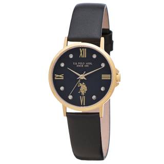 ΡΟΛΟΙ U.S. POLO  USP5994BK U.S.POLO Paxton Black Leather Strap