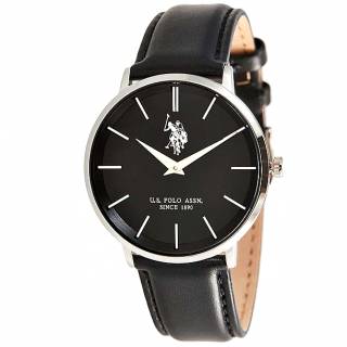 ΡΟΛΟΙ U.S. POLO USP7068BK  U.S.POLO Miller Black Leather Strap