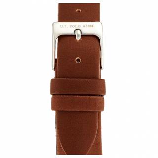 ΡΟΛΟΙ U.S. POLO  USP7145GR U.S.POLO Carter Brown Leather Strap