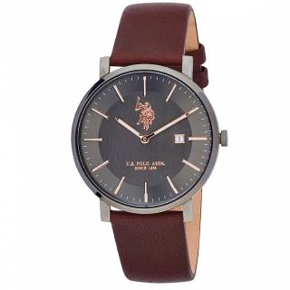 ΡΟΛΟΙ U.S. POLO  USP7146RG U.S.POLO Carter Brown Leather Strap