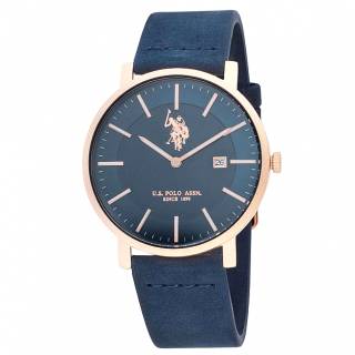 ΡΟΛΟΙ U.S. POLO  USP7156BL U.S.POLO Jackson Blue Leather Strap