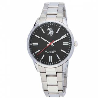 ΡΟΛΟΙ U.S. POLO  USP7160BK U.S.POLO Cooper Silver Stainless Steel Bracelet