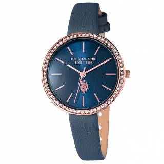 ΡΟΛΟΙ U.S. POLO  USP8086BL U.S.POLO  Eclypse  Blue Leather Strap