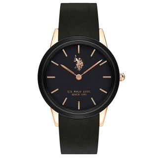 ΡΟΛΟΙ U.S. POLO  USP8154BK U.S.POLO Skyler Black Silicone Strap