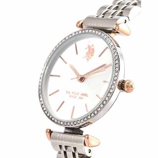 ΡΟΛΟΙ U.S. POLO  USP8165ST U.S.POLO Eleonore Crystals Silver Stainless Steel Bracelet