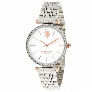 ΡΟΛΟΙ U.S. POLO  USP8165ST U.S.POLO Eleonore Crystals Silver Stainless Steel Bracelet