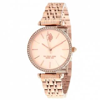 ΡΟΛΟΙ U.S. POLO  USP8167RG U.S.POLO Eleonore Crystals Rose Gold Stainless Steel Bracelet