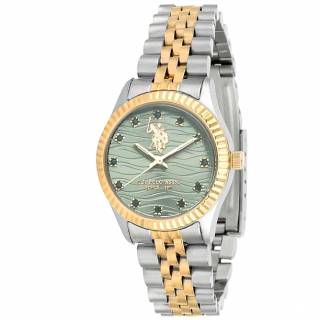 ΡΟΛΟΙ U.S. POLO  USP8234GR U.S.POLO Azure Crystals Two Tone Stainless Steel Bracelet