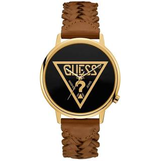 ΡΟΛΟΙ GUESS   V1001M3 GUESS Ladies Brown Leather Strap