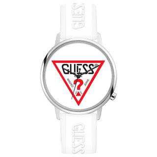 ΡΟΛΟΙ GUESS  V1003M2 GUESS Ladies White Silicone Strap