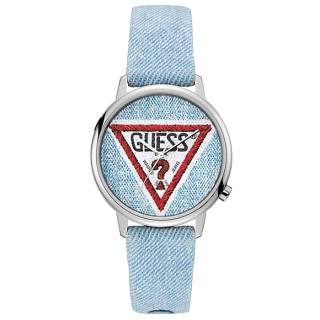 ΡΟΛΟΙ GUESS  V1014M1 GUESS Ladies Light Blue Leather Strap