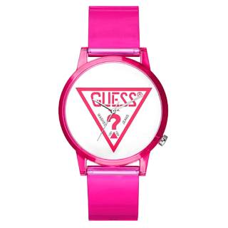 ΡΟΛΟΙ GUESS  V1018M4 GUESS Ladies Pink Silicone Strap