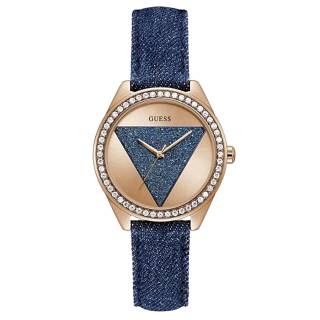 ΡΟΛΟΙ GUESS  W0884L7 GUESS Ladies Crystals Blue Fabric Strap