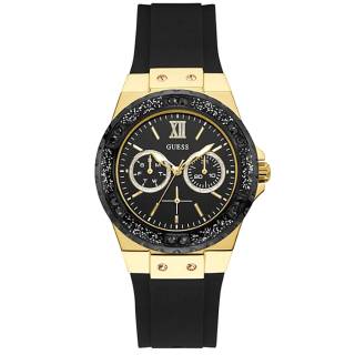 ΡΟΛΟΙ GUESS W1053L7 GUESS Limelight Crystals Black Rubber Strap