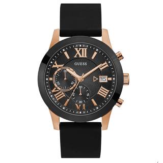 ΡΟΛΟΙ GUESS  W1055G3 GUESS Mens Chronograph Black Rubber Strap