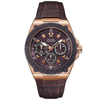 ΡΟΛΟΙ GUESS W1058G2 GUESS Mens Brown Leather Strap