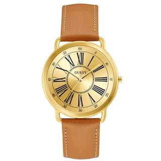 ΡΟΛΟΙ GUESS  W1068L4 GUESS Ladies Brown Leather Strap